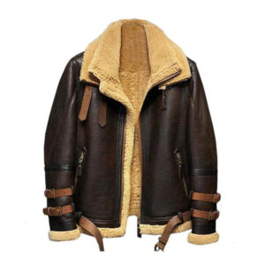 B3 Flight Sheepskin Aviator Fur Leather Coat