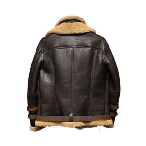 Alternative view of B3 Flight Sheepskin Aviator Fur Leather Coat