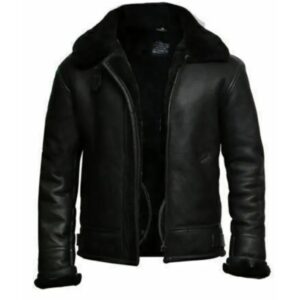 Aviator B3 RAF Flying Shearling Bomber Leather Jacket