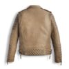 Desert Brown Waxed Biker Leather Motorbike Jacket Riding Style