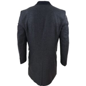 Alternative view of Men's Gray Long Wool Coat