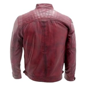 Alternative view of Men's Burgundy Leather Jacket
