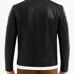 Alternative view of Retro Mens Cafe Racer Black Biker Jacket