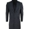 Mens Gray Long Wool Coat