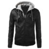Mens Slimfit Black Biker Jacket