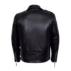 Mens Spike Hide Cross Zip Leather Jacket
