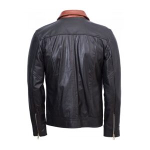 Alternative view of Men's Vintage Trucker Leather Jacket