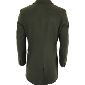 Alternative view of Men's Olive Green Long Wool Coat