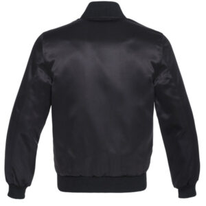 Alternative view of Mens Black Satin Bomber Jacket