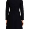 Womens Black Double Breasted Wool Trench Coat 11zon