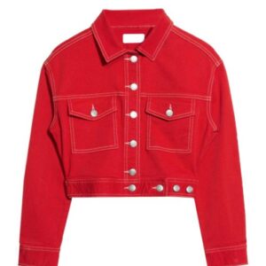 Womens Red Jeans Denim Jacket