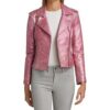 Ashleigh Murray Riverdale S05 Pink Moto Leather Jacket 1 1 300x300 1