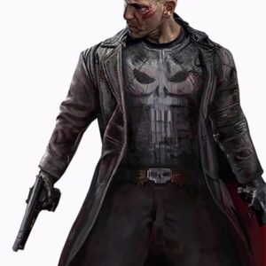 Jon Bernthal Punisher Black Leather Coat