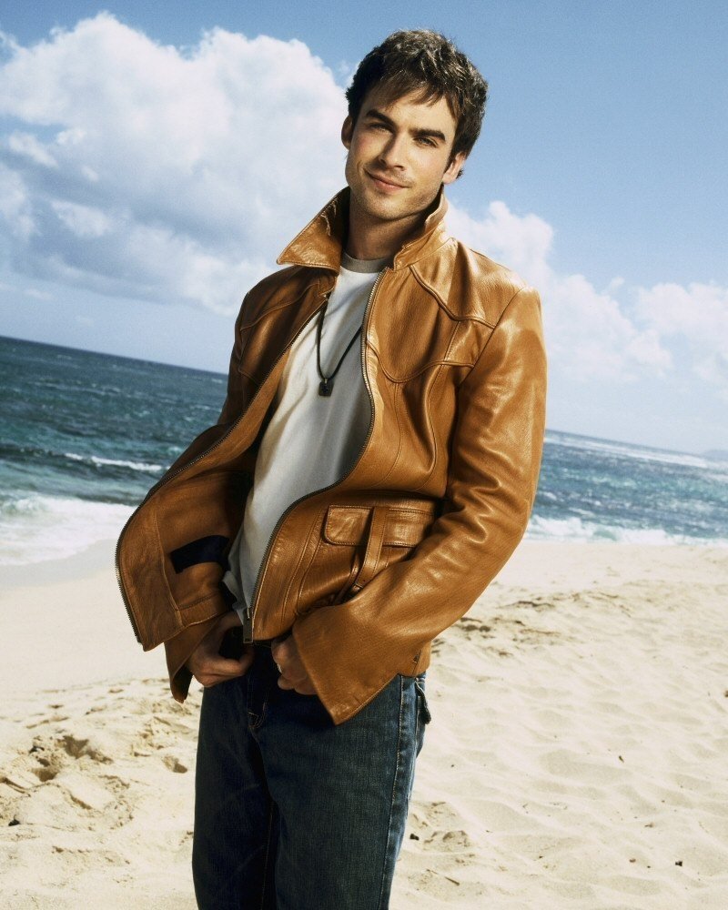 Ian Somerhalder Vampire Diaries Brown Jacket