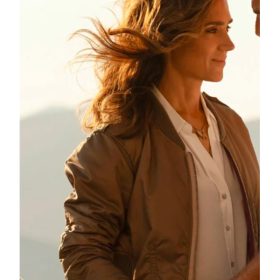 Top Gun Maverick 2022 Jennifer Connelly Brown Jacket - Image 5