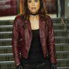 Mazikeen TV Series Lucifer Maroon Leather Jacket 600x800 1 1