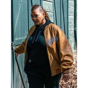The Equalizer Queen Latifah Brown Bomber Jacket