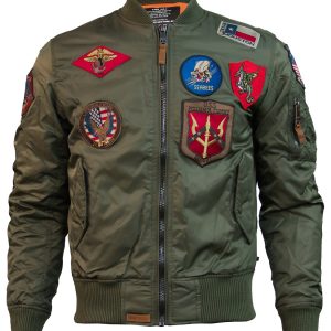 Top Gun Ma-1 Bomber Jacket With Patches