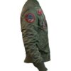 TGJ1540POV TopGun Ma1 Nylon Bomber Jacket With Patches Olive Right Side 300x300 1