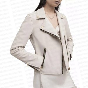 The Equalizer S02 Liza Lapira White Leather Jacket - Image 3