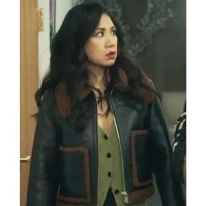 Alternative view of The Equalizer Season 3 Liza Lapira Shearling Leather Jacket