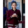 The Vampire Diaries S04 Nina Dobrev Burgundy Varsity Jacket 2 300x300 1
