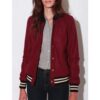 The Vampire Diaries S04 Nina Dobrev Burgundy Varsity Jacket 5 300x300 1