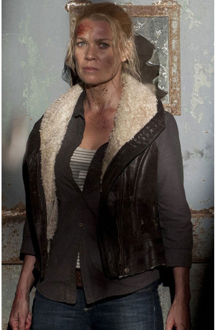 Andrea Laurie Holden The Walking Dead Fur Vest