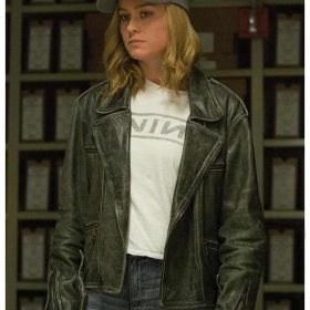 Alternative view of Captain Marvel Carol Danvers Biker Jacket
